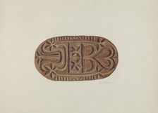Grain Sack Stamp, c. 1940. Creator: Elmer R. Kottcamp