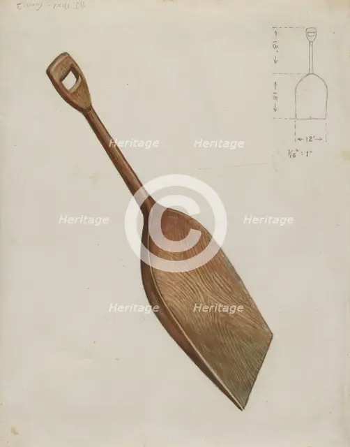 Grain Scoop, c. 1936. Creator: Hugh Clarke.