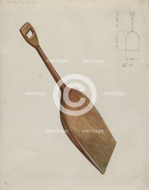 Grain Scoop, c. 1936. Creator: Hugh Clarke.