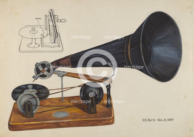 Gramophone, c. 1937. Creator: Charles Bowman.