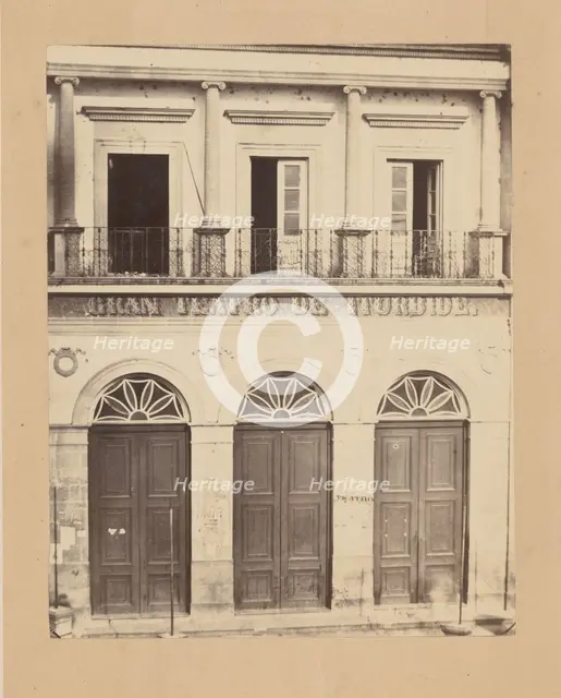 [Gran Teatro de Iturbide], 1867. Creator: François Aubert.