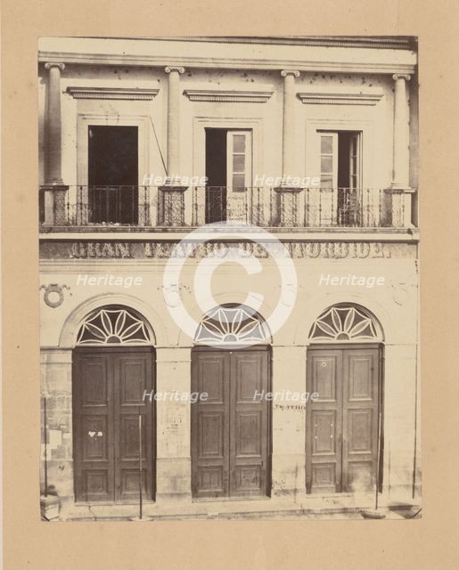 [Gran Teatro de Iturbide], 1867. Creator: François Aubert.