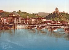 Gran Madre di Dio (foreground) and Santa Maria di Monte dei Cappuccini, Turin, c.1890
