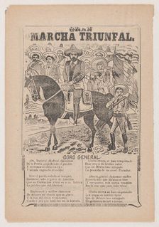 Gran marcha triunfal : coro general - Francisco I. Madero and Emiliano Zapata, ca. 1910. Creator: José Guadalupe Posada