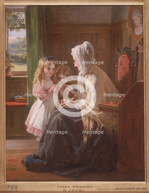 'Gran's Treasures', 1866. Artist: George Bernard O'Neill