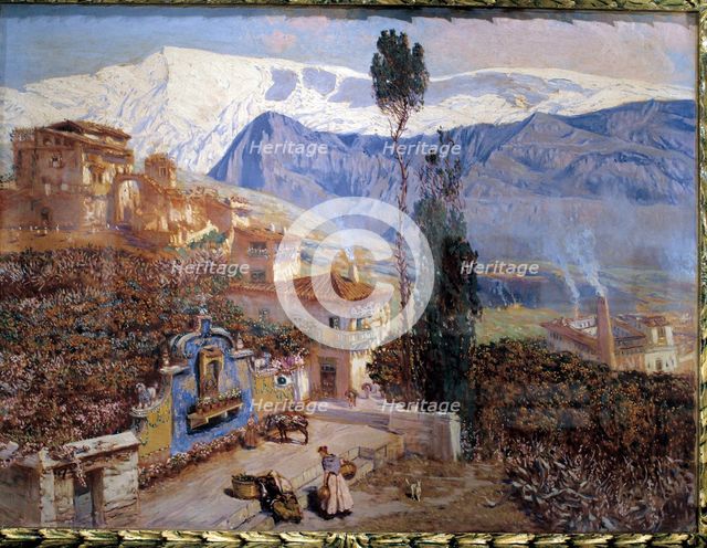 Granada landscape' by Muñoz Degrain, oil, 1815.