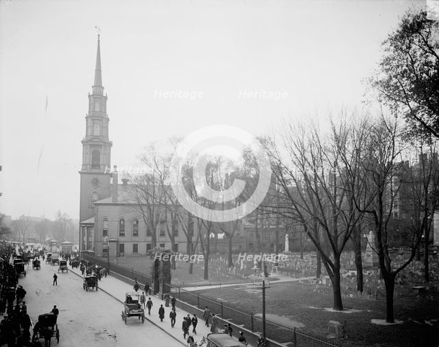 Granary and Park Street Church, Boston, Mass., c1904. Creator: Unknown.