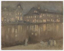 Grand Canal, Amsterdam; Nocturne, 1882. Creator: James Abbott McNeill Whistler