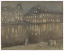 Grand Canal, Amsterdam; Nocturne, 1882. Creator: James Abbott McNeill Whistler