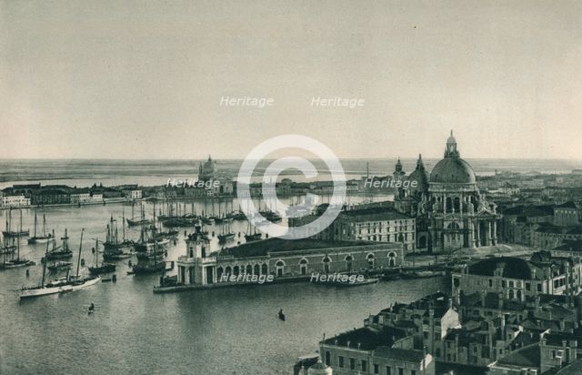 Grand Canal and Church of Santa Maria della Salute, Venice, Italy, 1927. Artist: Eugen Poppel.
