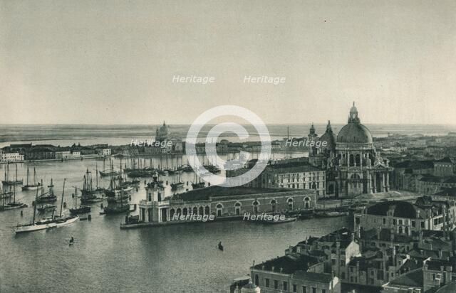 Grand Canal and Church of Santa Maria della Salute, Venice, Italy, 1927. Artist: Eugen Poppel.