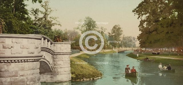Grand Canal, Belle Isle Park, Detroit, ca 1900. Creator: Unknown.
