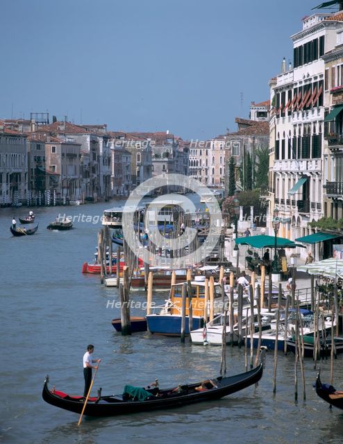 Grand Canal from Rialto Bridge, Venice Italy. Creator: Peter Thompson.