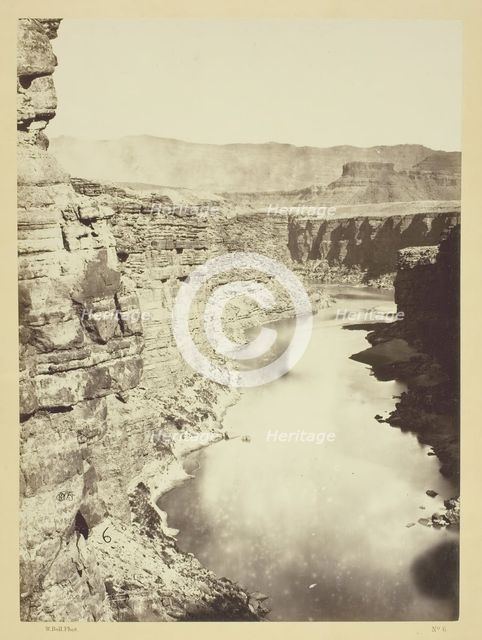 Grand Canon, Colorado River, Near Paria Creek, Looking West, 1872. Creator: William H. Bell.