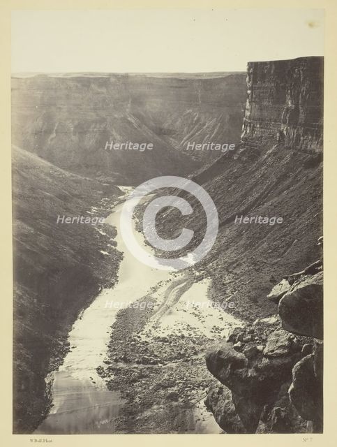 Grand Cañon, Colorado River, Near Paria Creek, Looking West, 1872. Creator: William H. Bell.