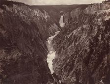 Grand Canyon of the Yellowstone and Falls, c. 1884. Creator: F. Jay Haynes
