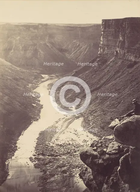 Grand Canyon, Colorado River, Near Paria Creek, Looking West, 1872. Creator: William H. Bell.