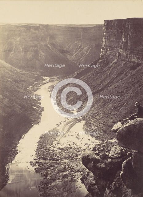 Grand Canyon, Colorado River, Near Paria Creek, Looking West, 1872. Creator: William H. Bell.