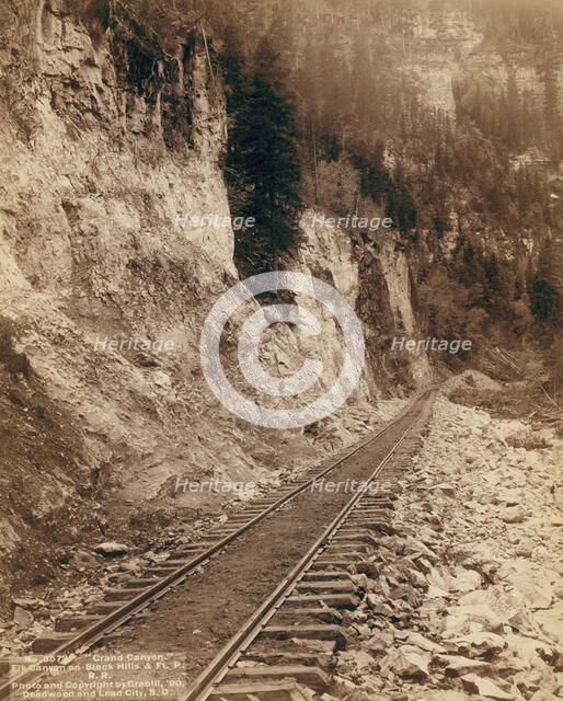 Grand Canyon Elk Canyon on Black Hills and Ft P RR, 1890. Creator: John C. H. Grabill.