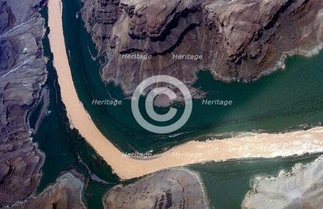 Grand Canyon with the Colorado River, Arizona, USA. Artist: Unknown