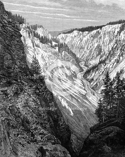 Grand Canyon, Yellowstone National Park, USA, 19th century.Artist: Taylor