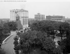 Grand Circus Park and Hotel Tuller, Detroit, Mich., between 1900 and 1920. Creator: Unknown