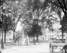 Grand Circus Park, showing Tuller Hotel and Fine Arts bldg, Detroit, Mich., c1910-1920. Creator: Unknown
