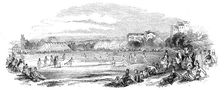 Grand Cricket Match at Brighton, 1844. Creator: Unknown