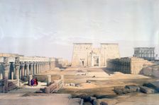 Grand Approach to the Temple of Philae, Nubia 19th century. Artist: David Roberts