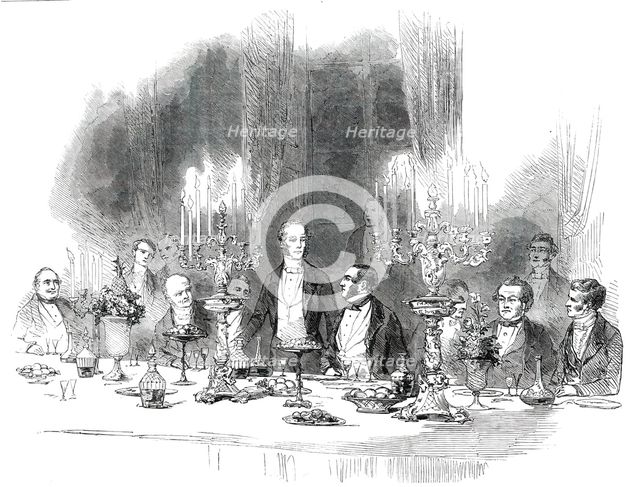 Grand Banquet to Viscount Palmerston by the Reform Club, 1850. Creator: Unknown.
