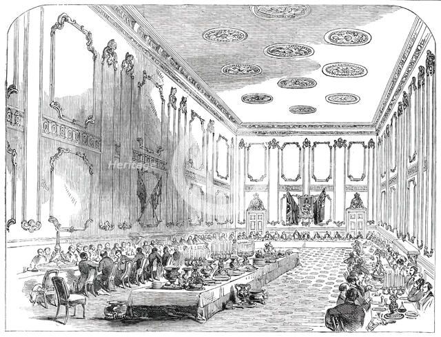 Grand Banquet of the Officers of the Coldstream Guards, in St. James's Palace, 1850. Creator: Unknown.