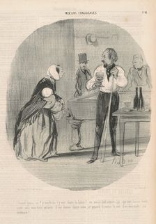 Grand Gueux va! je voudrais t'y voir, 19th century. Creator: Honore Daumier