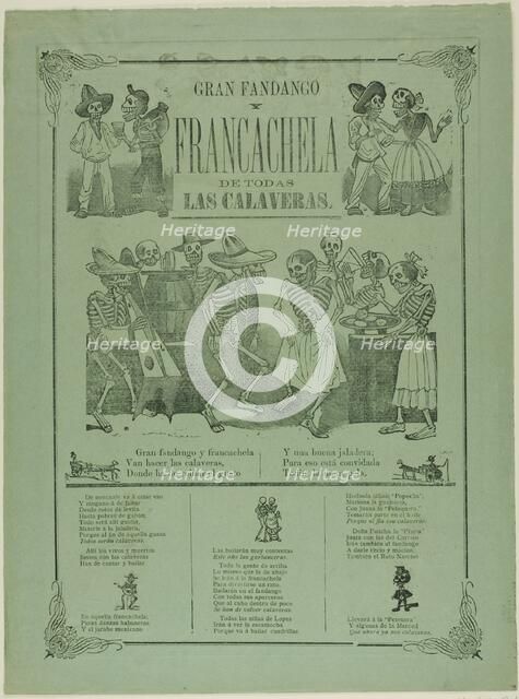 Grand Dance and Wild Party of All the Calaveras, n.d. Creator: José Guadalupe Posada.
