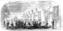 Grand Dinner in the Masonic Hall, at Montreal, 1850. Creator: Unknown