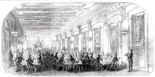 Grand Dinner in the Masonic Hall, at Montreal, 1850. Creator: Unknown
