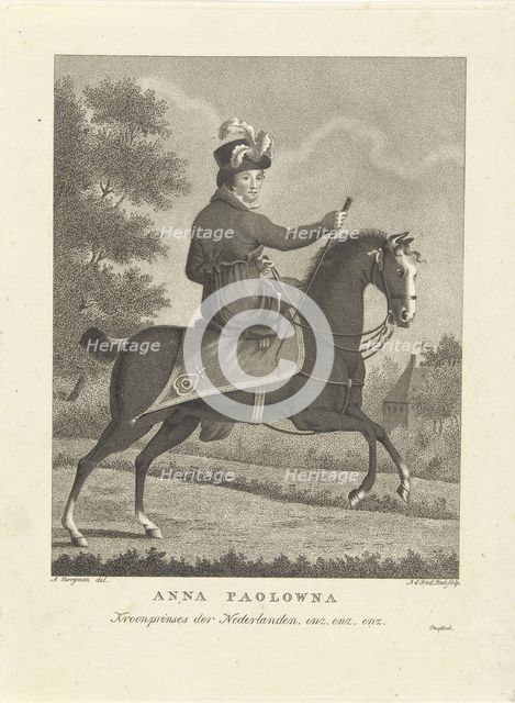 Grand Duchess Anna Pavlovna of Russia (1795-1865), ca 1825. Artist: Beek, Antonie, van der (1783-1852)
