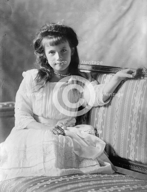 Grand Duchess Anastasia Nikolaevna of Russia, c1908-c1910(?). Artist: Anon