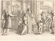 Grand Duchess at the Procession of the Young Girls, c. 1614. Creator: Jacques Callot