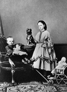 Grand Duchess Maria Alexandrovna and Grand Duke Sergei Alexandrovich of Russia, c1862-c1863
