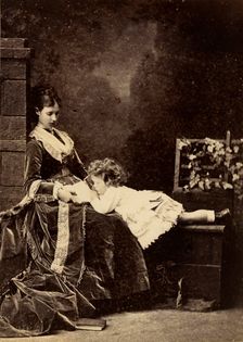 Grand Duchess Maria Fyodorovna with son, Nicholas Alexandrovich, 1872