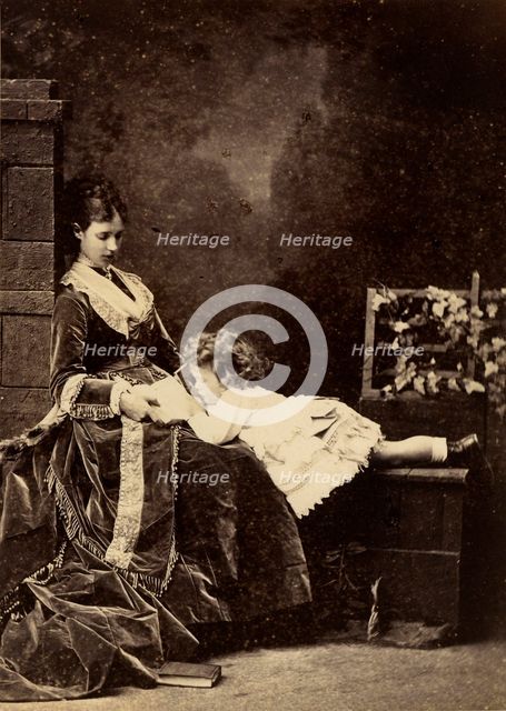 Grand Duchess Maria Fyodorovna with son, Nicholas Alexandrovich, 1872.