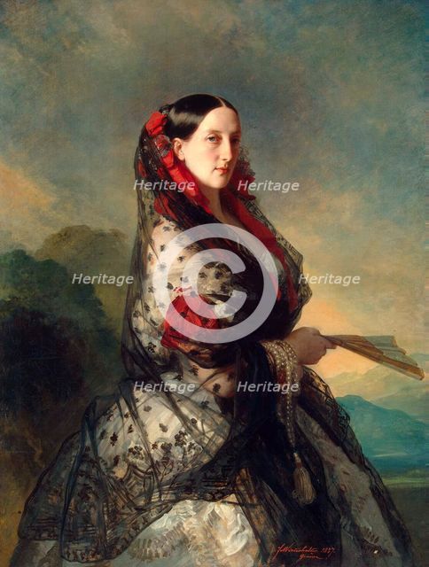 Grand Duchess Maria Nikolaevna of Russia, 1857. Artist: Franz Xaver Winterhalter