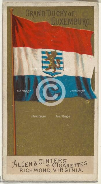 Grand Duchy of Luxemburg, from Flags of All Nations, Series 2 (N10) for Allen & Ginter Cig..., 1890. Creator: Allen & Ginter.