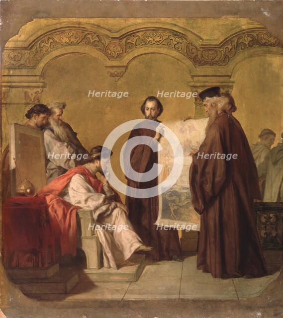 Grand Duke Vladimir receiving the Ambassadors. Artist: Vereshchagin, Vasili Petrovich (1835-1909)