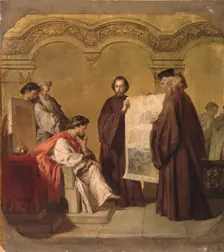 Grand Duke Vladimir receiving the Ambassadors. Artist: Vereshchagin, Vasili Petrovich (1835-1909)