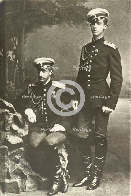 Grand Duke Constantin Constantinovich and Grand Duke Dimitri Constantinovich of Russia, c. 1890.