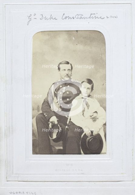Grand Duke Constantine and Son, 1860-69. Creator: Verry Fils.