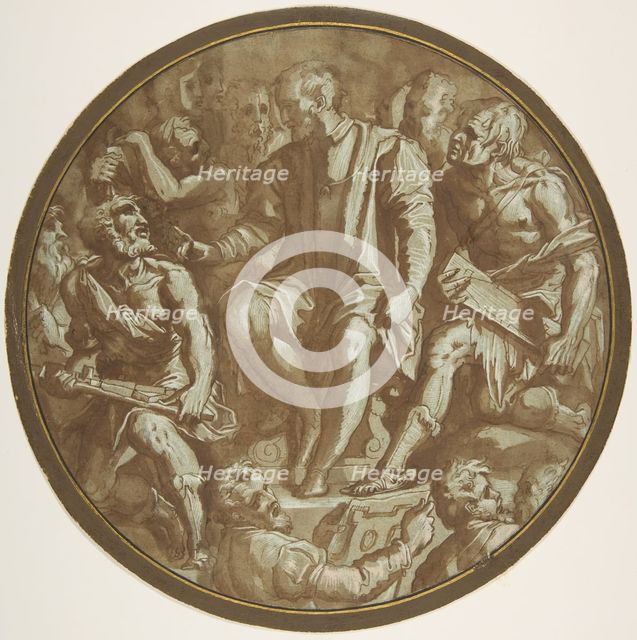 Grand Duke Cosimo I of Tuscany Surrounded by his Artists., ca. 1556-62. Creator: Unknown.