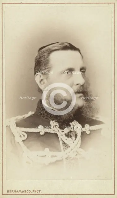 Grand Duke Konstantin Nicolaevich, head-and-shoulders portrait, facing right, between 1870 and 1886. Creator: Unknown.