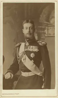 Grand Duke Konstantin Konstantinovich, three-quarter length portrait..., between 1870 and 86. Creator: Unknown